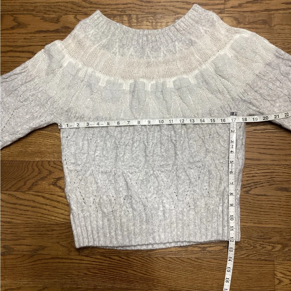 White House Black Market Neutrals  cable knit sweater.